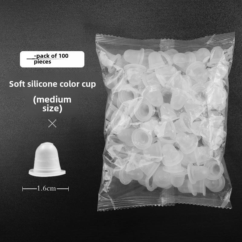 Large Semi-Permanent Tattoo Ring Cups & Eyelash Grafting Tool Set