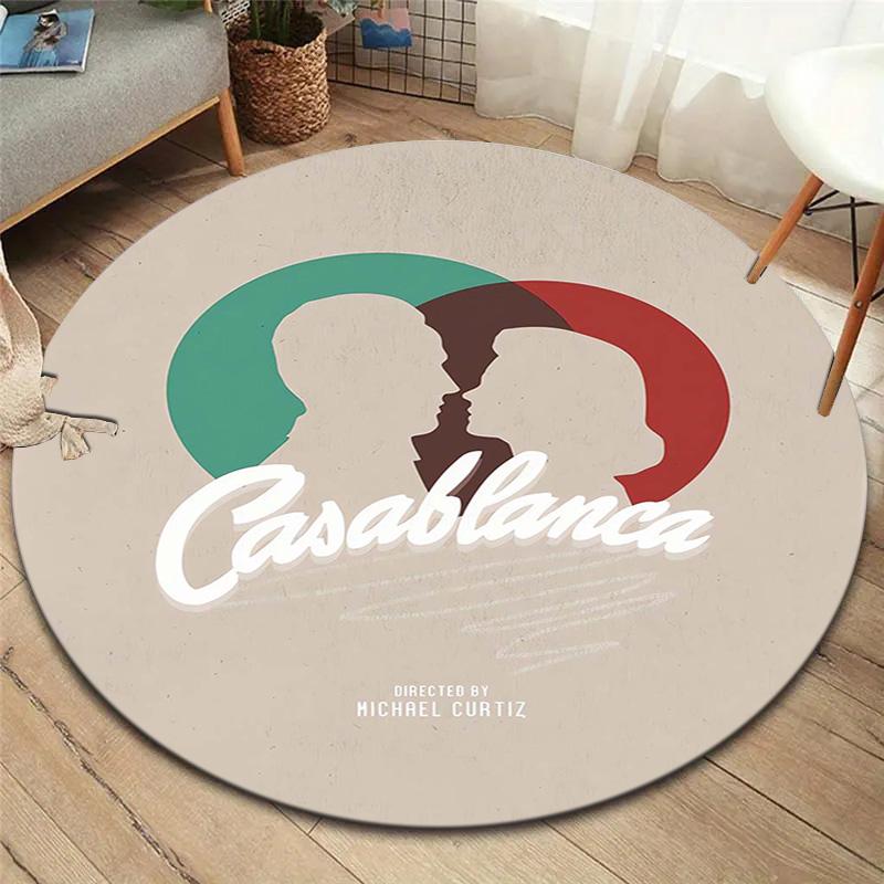 Tappeto Rotondo Area Tappeto Cancello di Attraversamento Vortex, Tappeto per Soggiorno Camera da Letto Divano Stanza dei Giochi Decorazione, Tappetino Antiscivolo