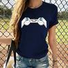 Neuartige kreative Spielkonsole 3D-gedrucktes Muster Damen-Shirt Kurzarm T-Shirt