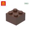 Non-Toxic 77Pcs/Lot 3003 2X2 High 4-Hole Building Blocks Moc Color Parts Compatible With Bricks Diy Children Toy Assembly Gift Box