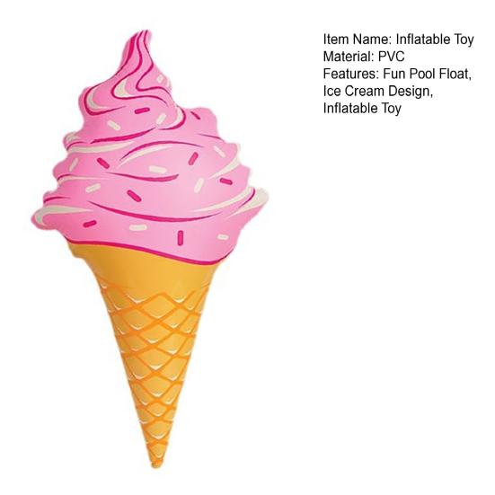 Ice Cream Inflatable Toy Extra Large Ice Cream Pool Float Kids Floating Toy for Swimming Pool Water Play