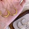 Elegant C-shaped Hoop Earrings: Sophisticated, Lightweight & Fashionable for Women
