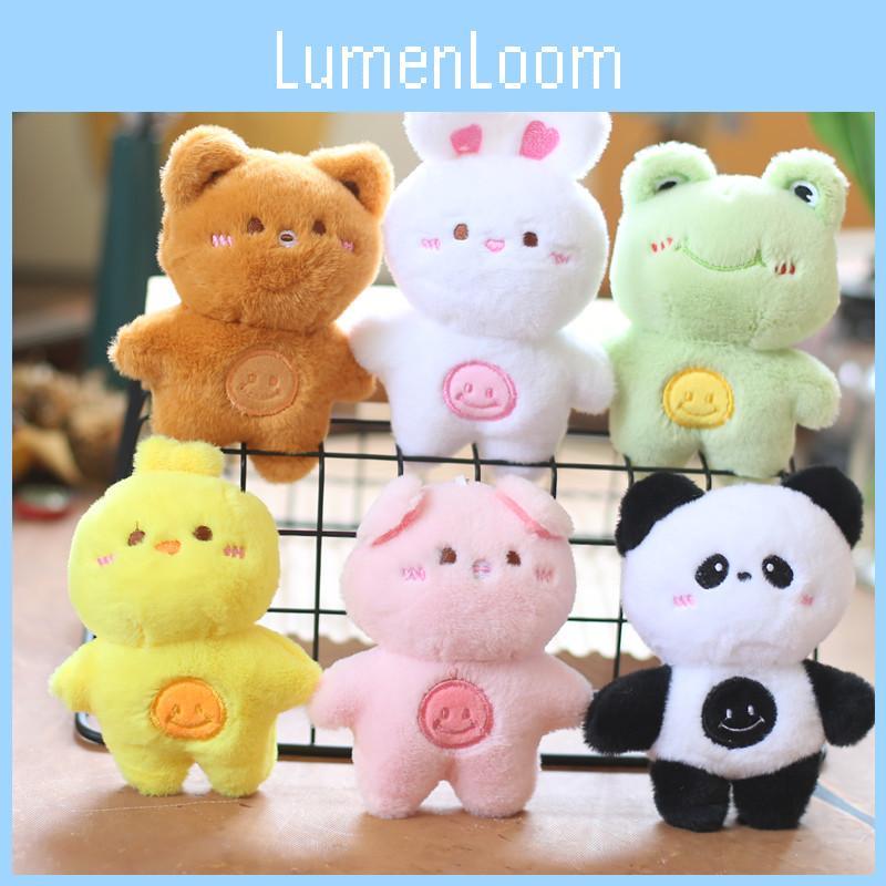 Cute Cartoon Animal Plush Keychain 12cm Mini Stuffed Toy With Soft Short Plush