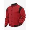 Giacca Casual da Uomo, Giacca Sportiva, Cardigan di Velluto, Top Spliced con Collo Rialzato, Giacca da Baseball