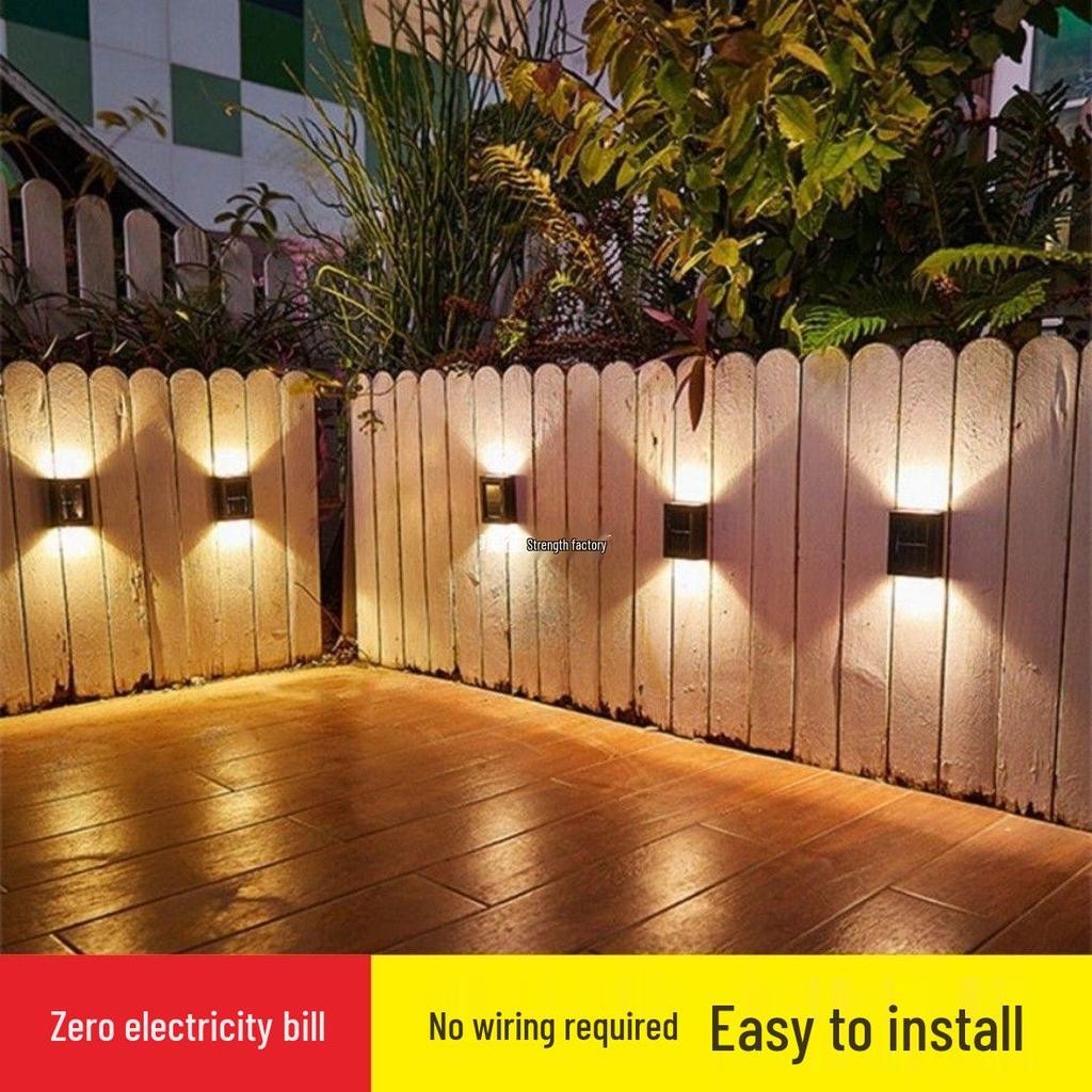 Waterproof Solar Outdoor Wall Light, Wireless Atmosphere Night Light for Balcony and Landscape Arrangement