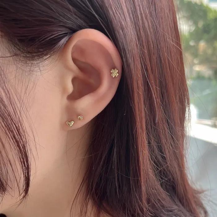 14k volume heart piercing