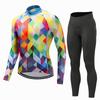 Mens Long Sleeve Cycling Jersey Shorts Set Mountain Bike Riding In