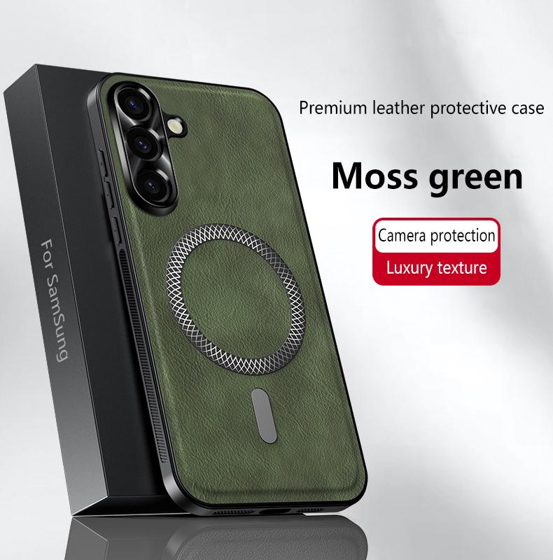 Retro Leather Magnetic Phone Cases For Samsung Galaxy A16 A25 A34 A52 A53 A54 A55 5G Metal Camera Protection Shockproof Cover