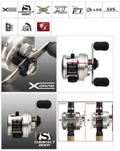 SHIMANO Multiplikátorový naviják s dvojitou osou 13 Calcutta 401 levá klička
