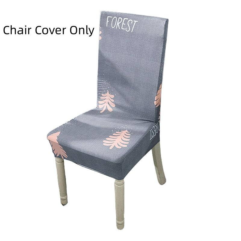 Abnehmbare Stuhlhussen mit Blumenmuster für Esszimmer, Stretch-Sitzbezüge, staubdicht, skandinavischer Stil, ideal für Hochzeiten