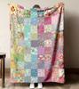 2026 New Arrivals 1pc Vibrant Patchwork Blanket Soft, Colorful Floral Bed Travel, and Home Use, AllSeason Cozy Companion Blanket