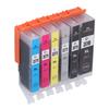 Ink Cartridge Set Large Capacity Clear Colorfast Printing Black Color Ink Cartridge Replacement for PIXUS BK BK C M Y GY