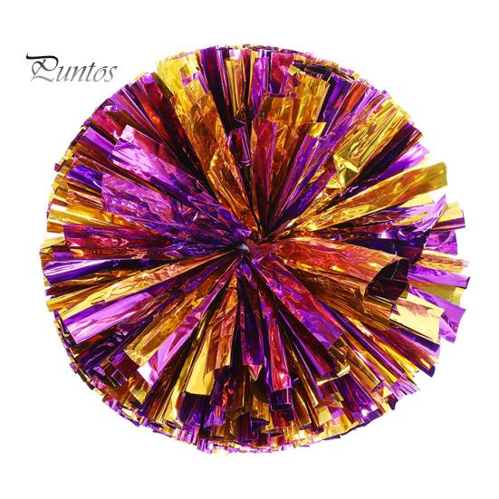 Cheerleading Bouquet Metallic Foil Hand Flowers Kids Teens Sports Team Ball Game Cheerleader Streamers Pom Poms