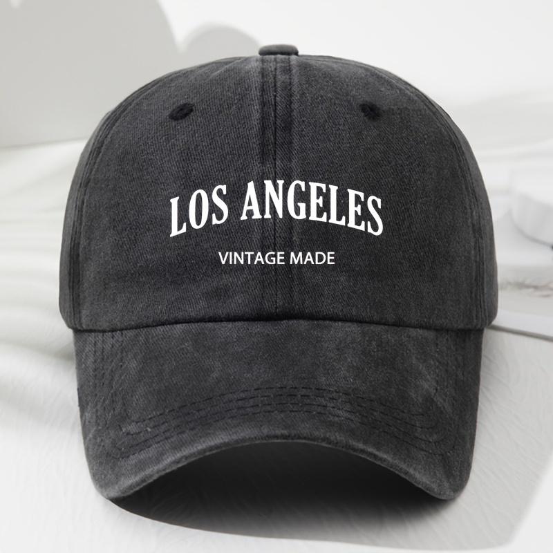 

1pc Unisex Los Angeles Vintage Printed Baseball Cap for Women,adjustable Outdoor Sports Hat,suitable for Fishing and Camping Adjustable чорний