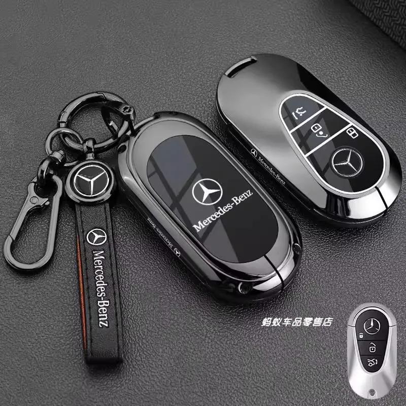 Zinc Alloy Car Remote Key Case Cover Shell For Mercedes Benz A C E S G Class GLC CLE CLA GLB GLS W177 W205 W213 W222 X167 AMG FF2