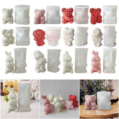 Rosenbär Silikonform Kerze Seife Form Geburtstag Geschenk Seifenform Ornament Muttertagsgeschenk für Hochzeitsgeschenke für Schaufensterdekoration