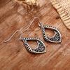 Huitan Vintage Women Drop Earrings Engraved Design Fancy Accessories for Party Daily Simple Style Bohemia Lady Metal JewelryGood Product