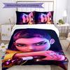 KPOP Hunter 3pcs Bedding Set Duvet Cover Closure Includes 1 Duvet Cover & 2 Pillowcases for All Seasons Bedroom Home Dorm Decor