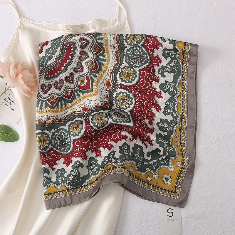 2024 New 70 CM Silk Shirt Decoration Small Square Scarf Fashionable And Versatile Commuting Scarf Neck Protection Scarf