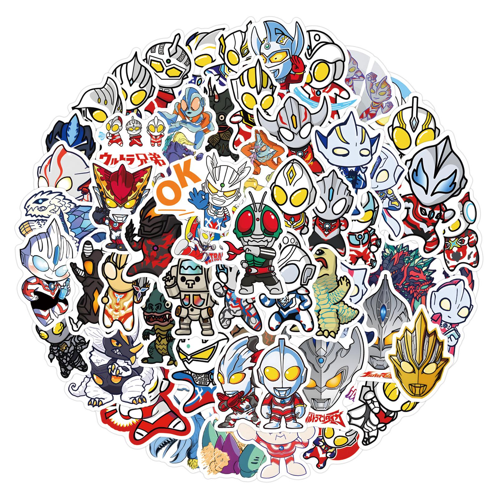 

120 New Ultraman Cartoon Stickers Personalized and Creative DIY Decorative Scooter Water Cup Stickers