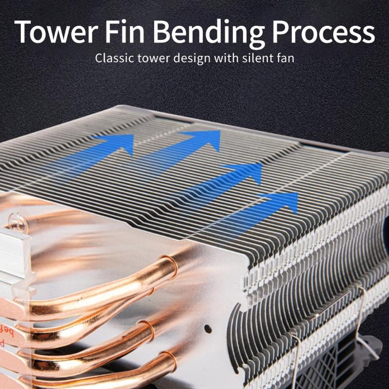 4 Heat Pipe ARGB CPU Air Cooling Fan PWM 4Pin ARGB Cooling Fan For PC Case Computer Hardware Thermal Management