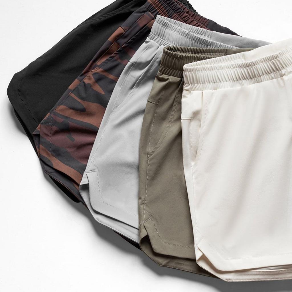 Men’s Summer Casual Woven Shorts Five Pocket Athletic Quick Dry Relaxed Fit Street Style Elastic Waist Short Pants