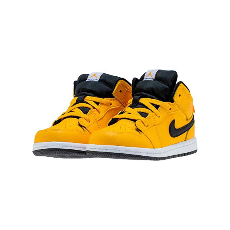 New Jordan 1 Mid University Gold Black TD 640735-700