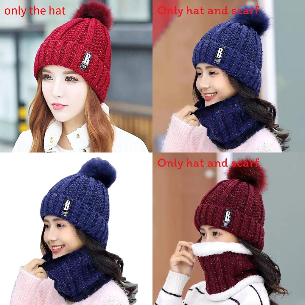Ladies Oversized Knit Cap With Ear Protection And Letter Print For Winter Outdoor Use