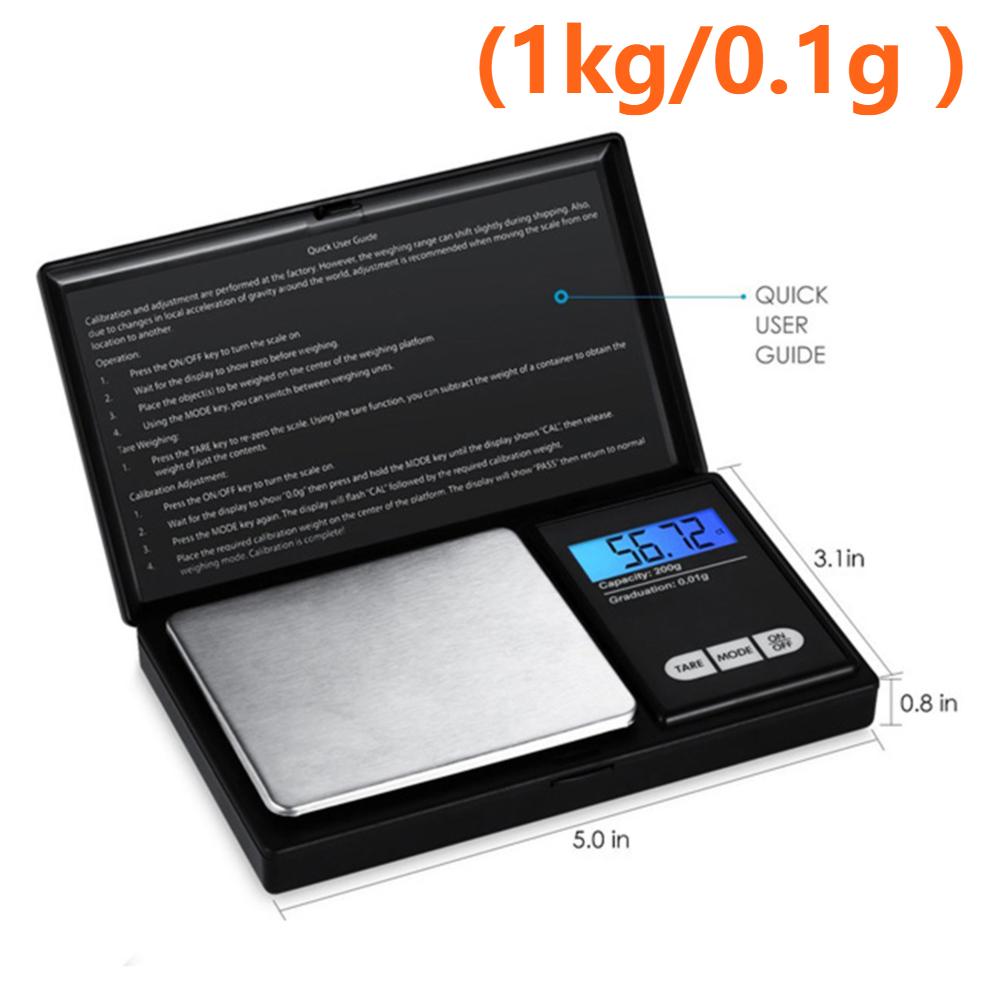 Mini Jewelry Scale 7 Units Gold Jewellery Weighing Scales Electronic Stainless Digital Pocket Scale For Jewelry Measurement New