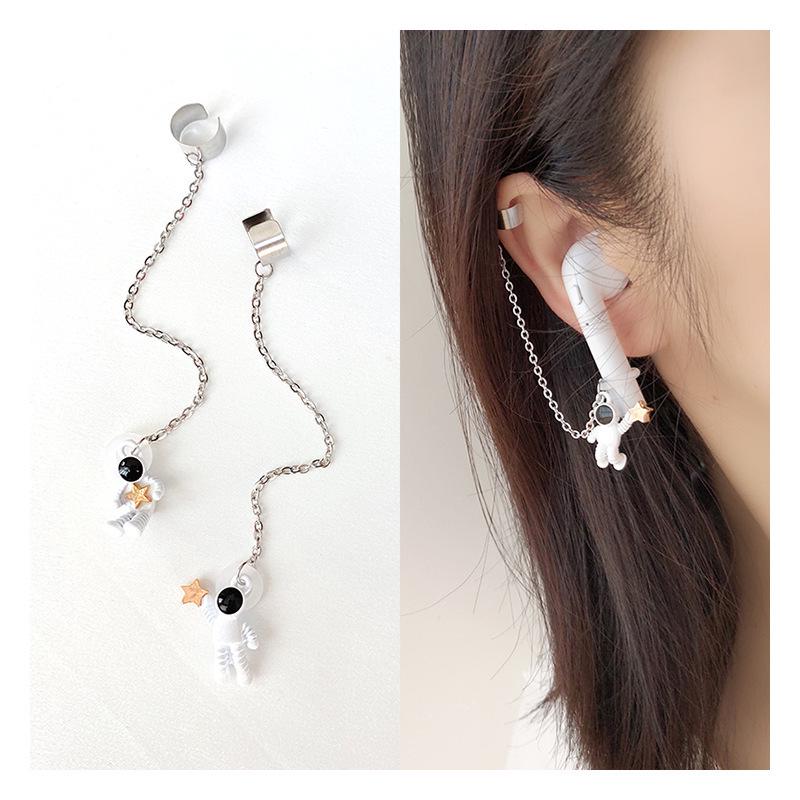 Magnetic Bluetooth Earphone Anti-Loss Chain - Astronaut Titanium Stainless Steel Necklace & Eyeglass Holder