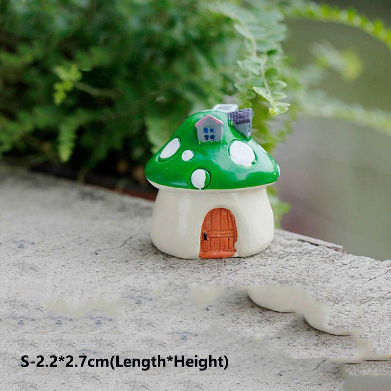 Diy Resin Mushroom House Castle Garden Craft Decor Miniature Micro Art Landscape