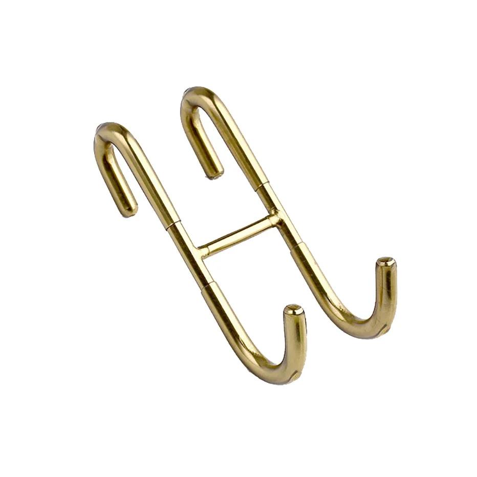 Shower Door Hook Stainless Steel Over the Frameless Glass Door Hanger for Bath Towels Clean Ball Squeegee Holder Rack S-Shape