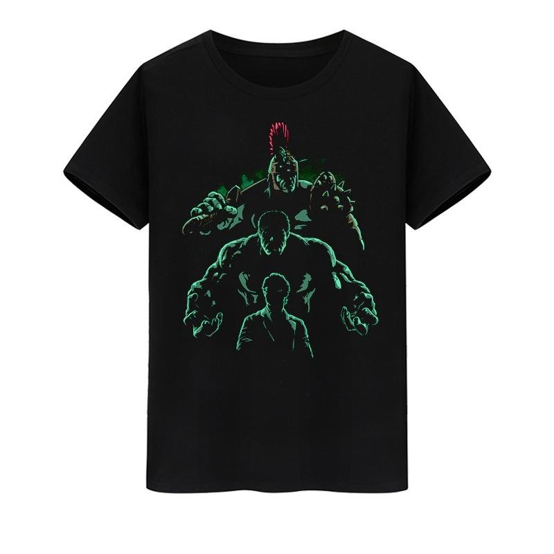 Genuine New High Quality Peripheral Avengers Hulk Hulk Printed T-Shirt Men's and Women's Loose Short Sleeves