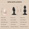 DRYWELL Premium Silicone Anal Butt Plug Sex Toys Anal Sex Trainer for Starter Beginner Men Women Couples Black Dildo Plugs