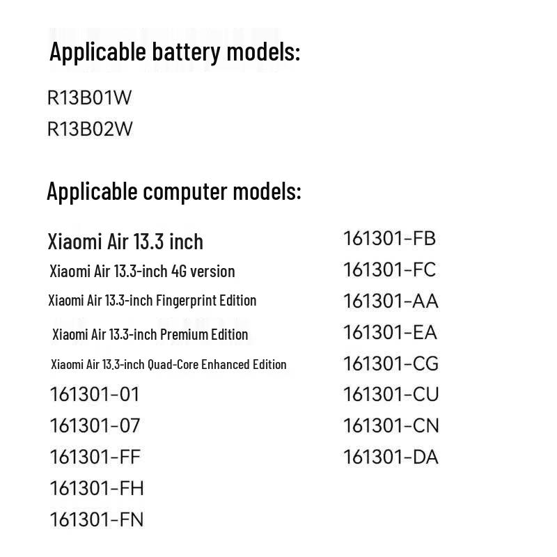 Llano Replacement Laptop Battery for Xiaomi AIR 13.3 R13B01W