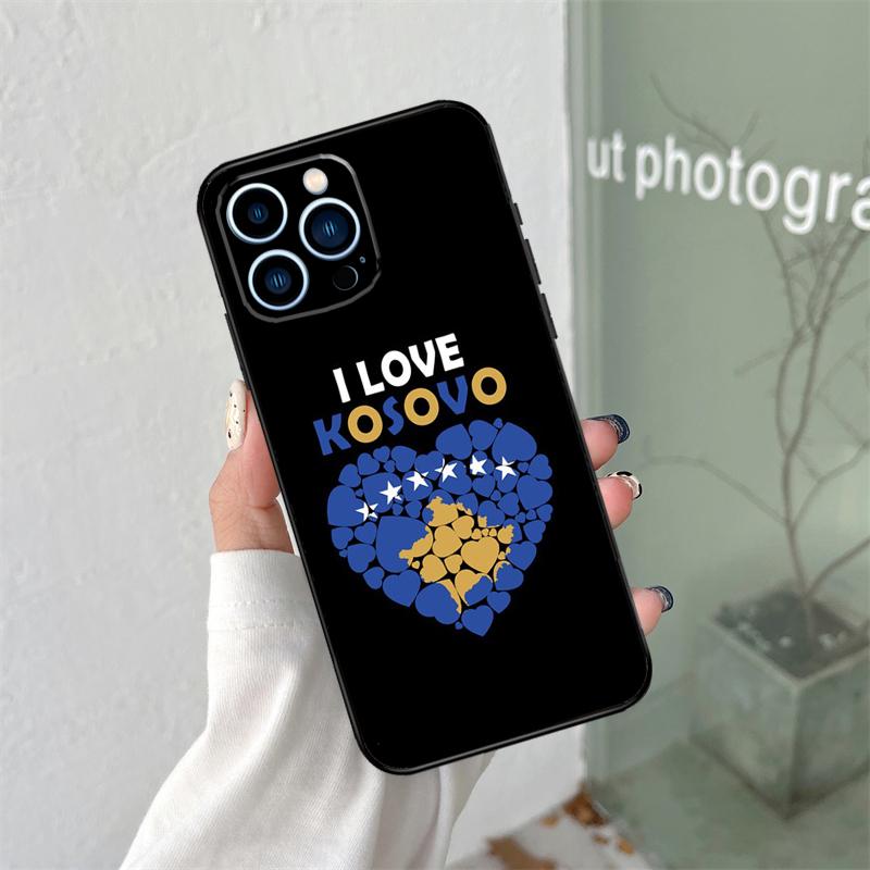 Kosovo National Flag Silicone Soft Case For iPhone 17 Air 11 14 15 16 Pro Max 12 13 Mini 16e 16 Plus Back Cover