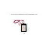 Kawaii PU Leather Card Holder Double Card Slot with Lanyard ID Card Card Holder Photos Protective Cover
