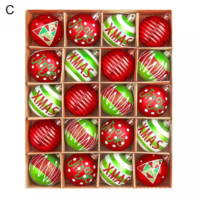 6cm Weihnachtskugeln 20er Set Galvanisierte Kunststoffkugeln Weihnachtsbaum Hängedekorationen