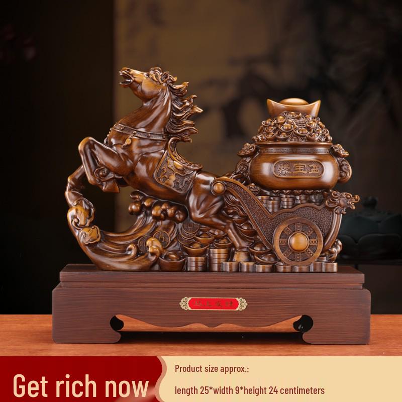 

Фигурка Лошади по знаку зодиака: Элегантный декор для офиса, гостиной или винного шкафа - Идеально для подарков на успех и торжественное открытие