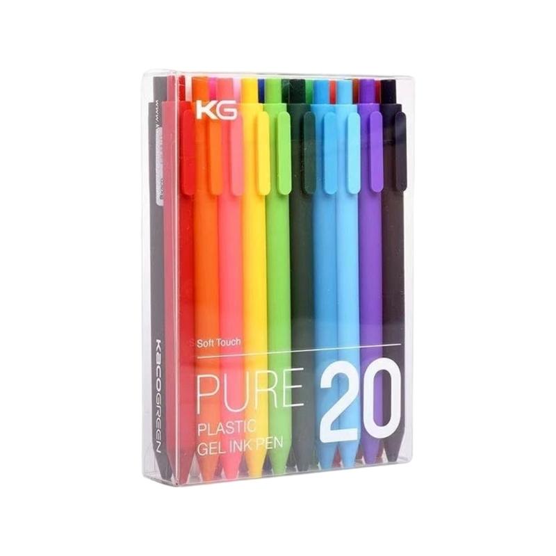 10/20Pcs Retractable Gel Pen Quick Drying 0.5MM Press Action Gel Inks Pens for Writing Journaling Office School Supplies