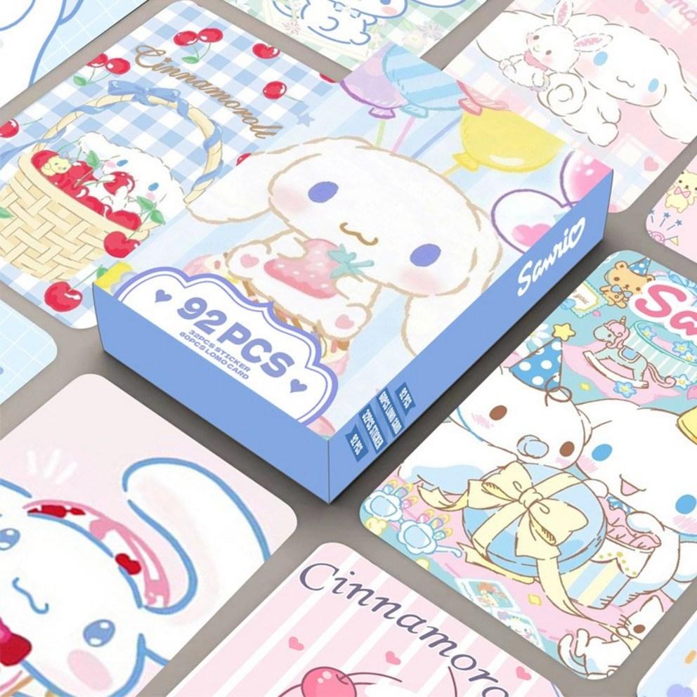Sanrio Photocard Goods LOMO Illustration Photocard 60pcs + Mini Sticker 32pcs, Cinnamoroll ver.2, 1ea