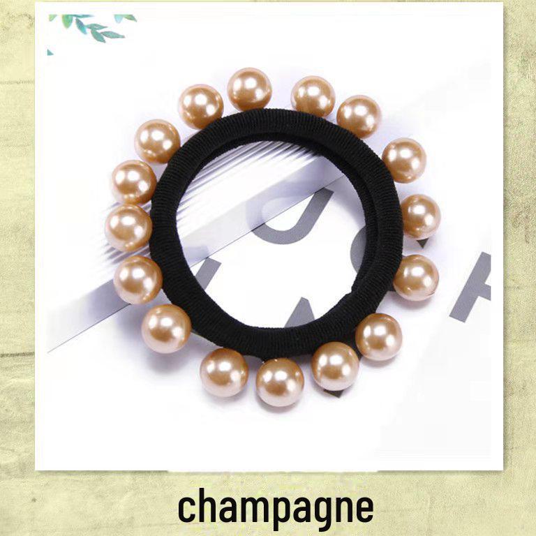 "16 High-Gloss Pearl Seamless Hairband, High Elastic Large-size, Women's Fashion Accessory"