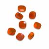Natural Carnelian 8mm Cushion Cut Faceted Gemstone Lot, AAA Orange Carnelian Loose Stones for Jewelry Making