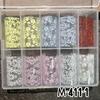 Spetsiga Nagelfolier Rosa Blå Vita Nageldekorationsklistermärken Sexiga Nageldekorer DIY Manikyr