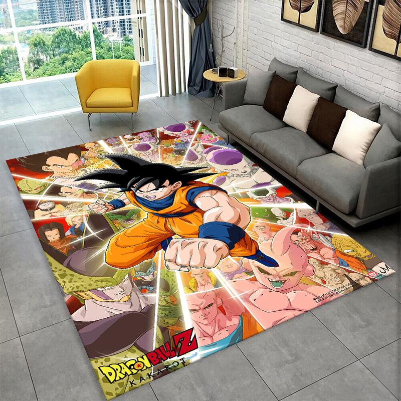 Kreskówkowy D-Dragon Ball Anime Gra Dywanik do Pokoju Zabaw Sypialni Salonu Sofa Wystrój Domu, Dywanik dla Dzieci Antypoślizgowa Mata Podłogowa