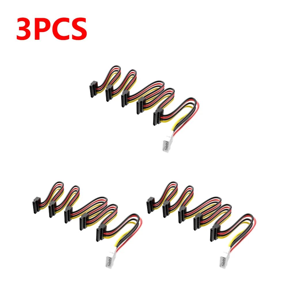 SATA 3,5/2,5 Zoll 1 zu 5 SATA Festplatten Netzteil Verteilerkabel Schnur 18AWG SATA Stromkabel Server DIY Verteilerkabel