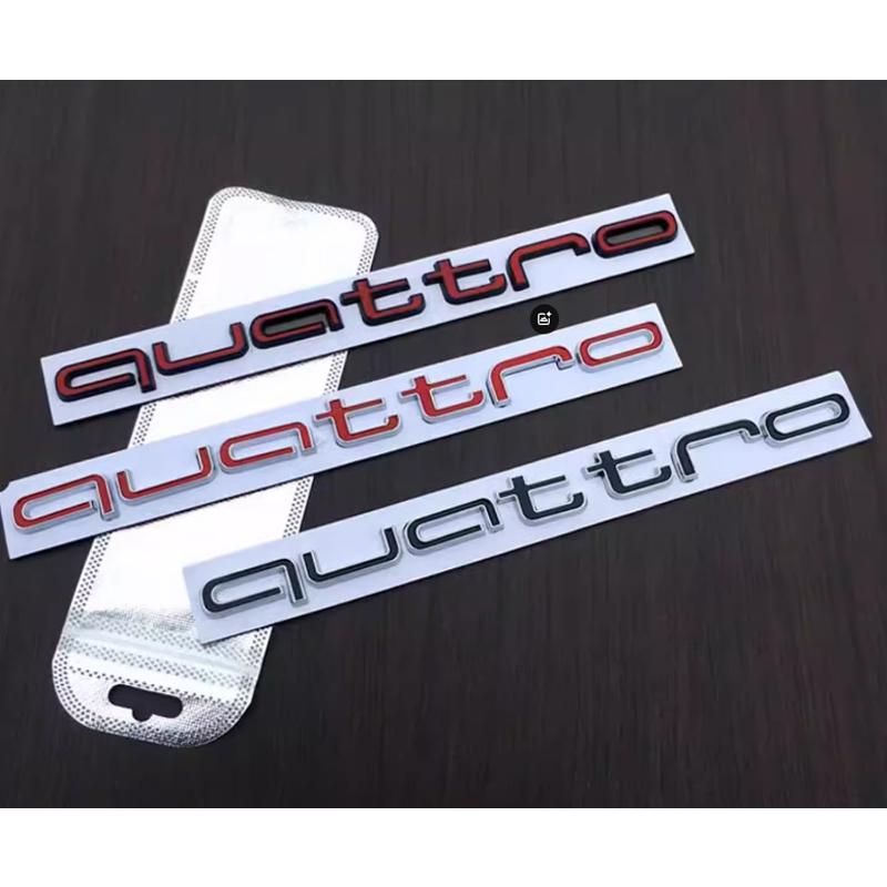 For J5 Quattro Car Emblem Decal Sticker A6 A4 Q5 Q3 Q2 S3 S5 S6 A3 A5 A1 A2 B4 B3 B6 B5 B2 B7RS3 RS6 RS7 RS4 RS5 Side Badge W2