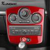 Real Soft Carbon Fiber For Renault Clio 3 2006 2007 2008 2009 2010 2011 2012 Clio Mk 3 III Car CD AC Panel Interior Sticker