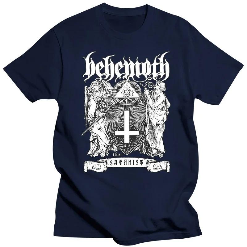Behemoth Unisex Trička s krátkým rukávem Černá Módní Jednokrková Ležérní Streetwear Tričko pro Unisex Tričko Unisex Satanská Grafická Trička