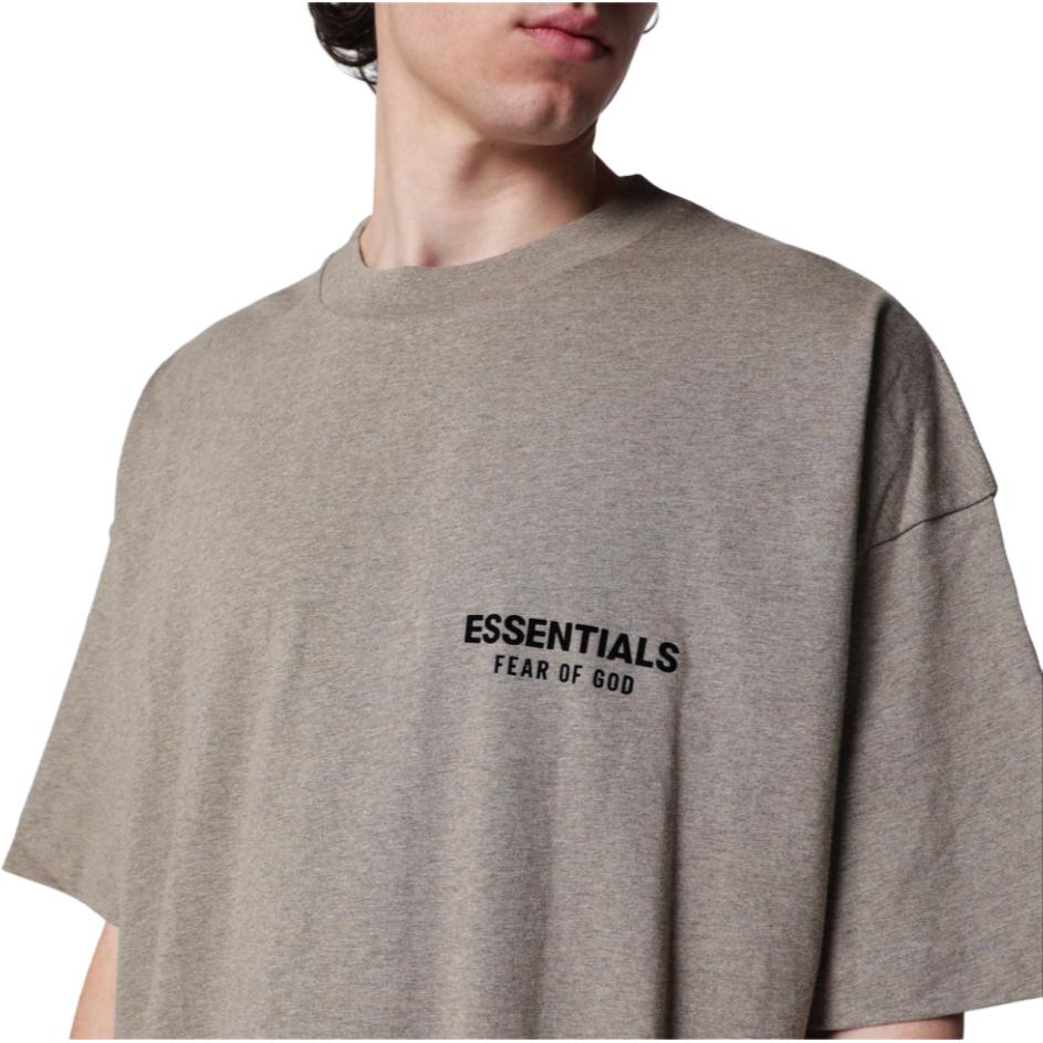 Fear of God Essentials T-shirt Classica Homestead Heather Unisex Top Beige 125AS264172F